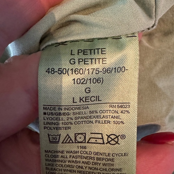 Gap Quilted Utility Belted Jacket Size LP Coquette Soft Girl Green Bohemian - Picture 7 of 8